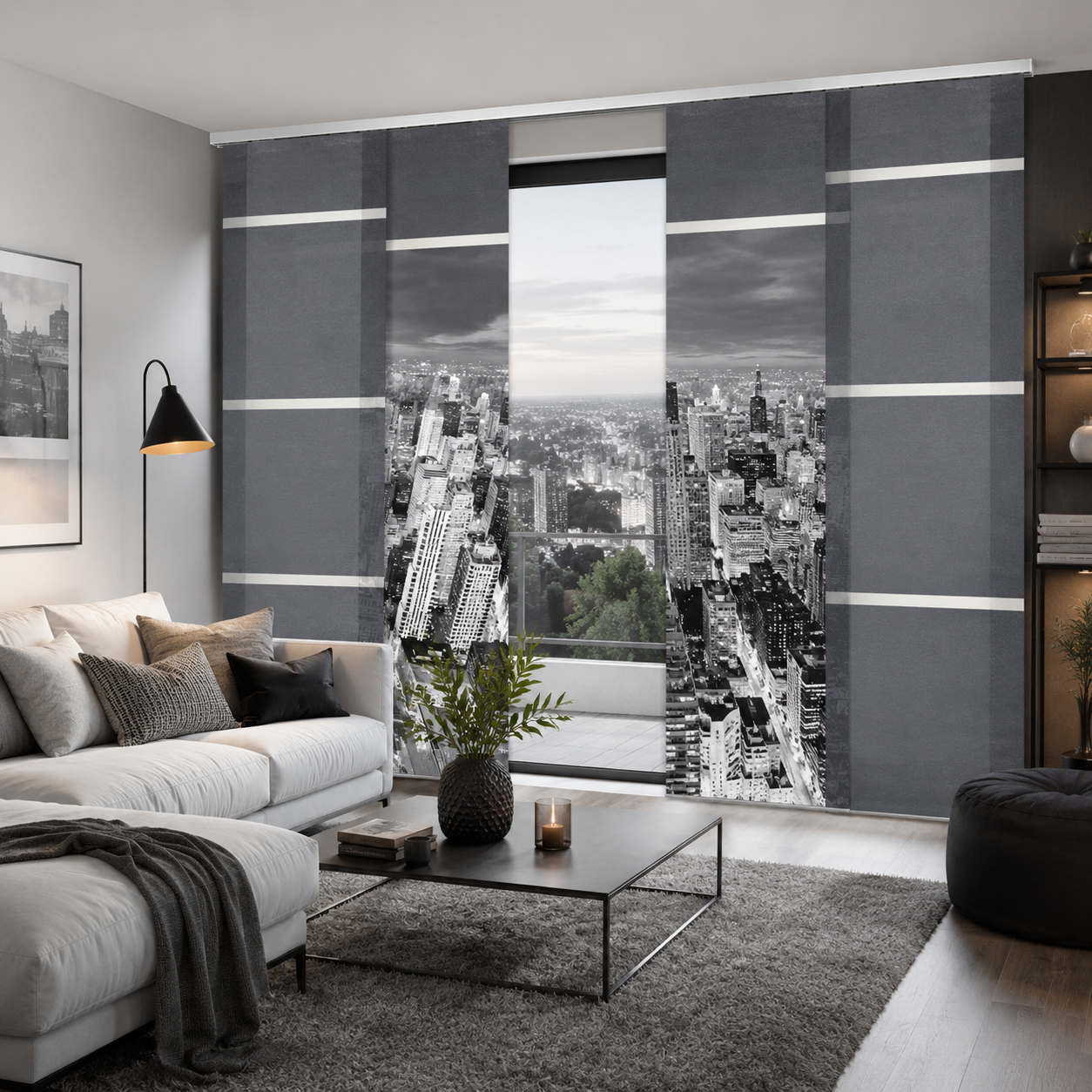 Panneau Japonais Voile Barre Alu 45x260cm